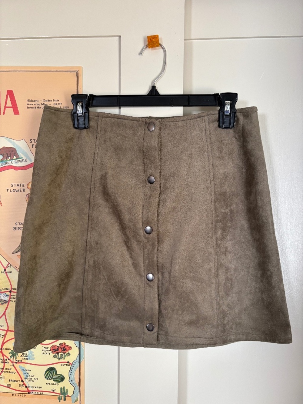 Faux Suede Skirt, Womens Size Medium